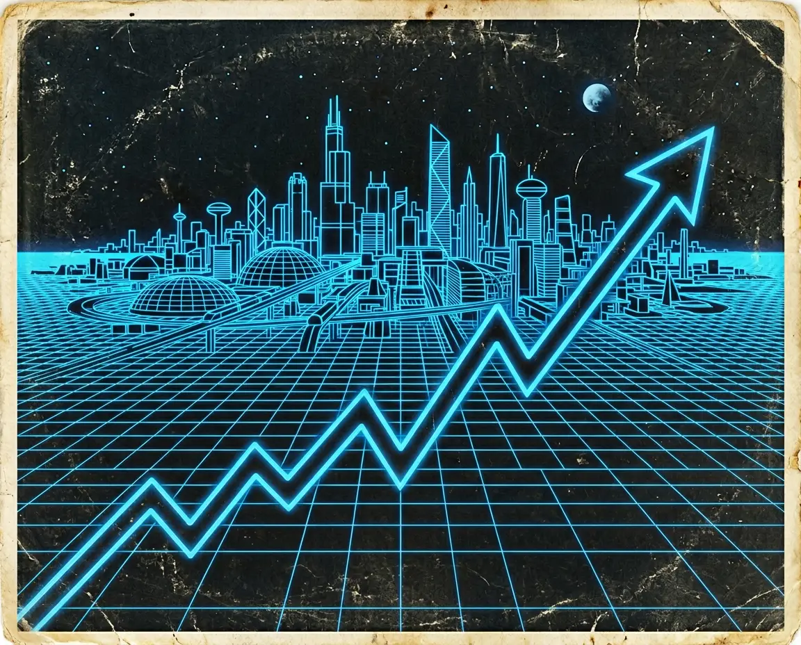 A retro poster in the spirit of Tron for Proxy Marketing strategy and consulting